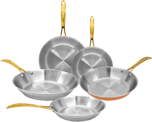 Yapamit YT010 Tri-ply Round Hammered Plate na may For Kitchen Restaurant