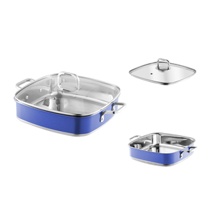 Yapamit square stainless steel 3 ply cookware set kusina nilagang palayok