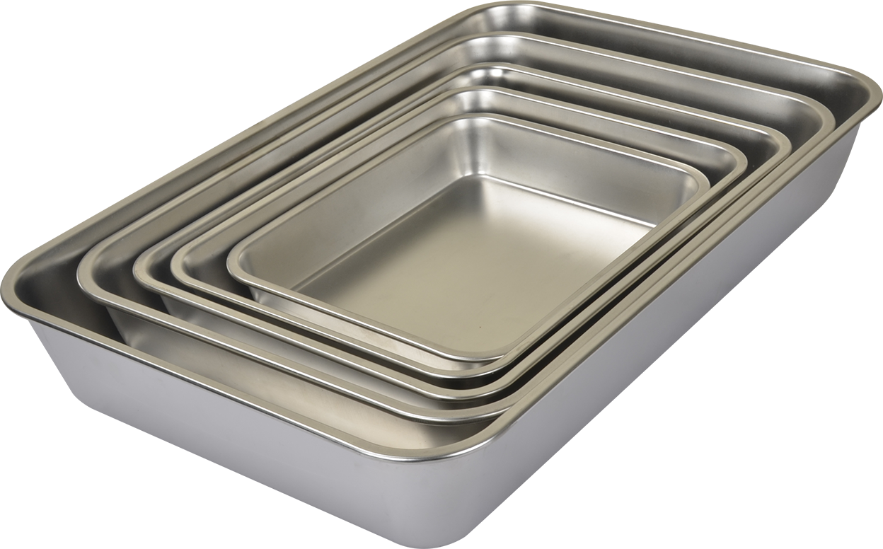 Deep Stainless Steel Serving Tray