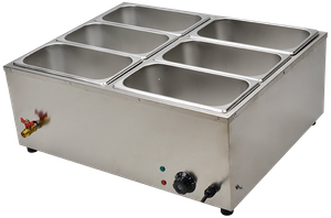 Commercial Food Warmer, Stainless Steel Bain Marie Buffet Countertop na may Temperature Control at Takip para sa Mga Party, Catering, Mga Restaurant 110V