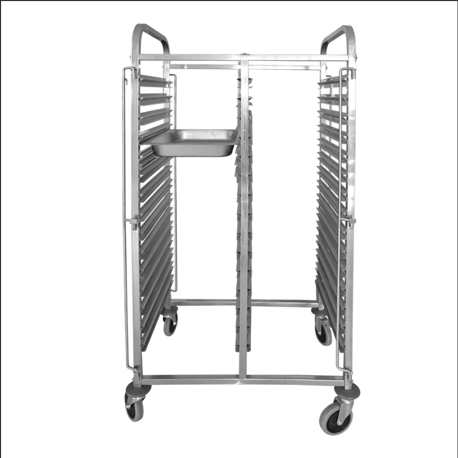 Yapamit X1303 Stainless Steel Double-Line GN Pan Trolley