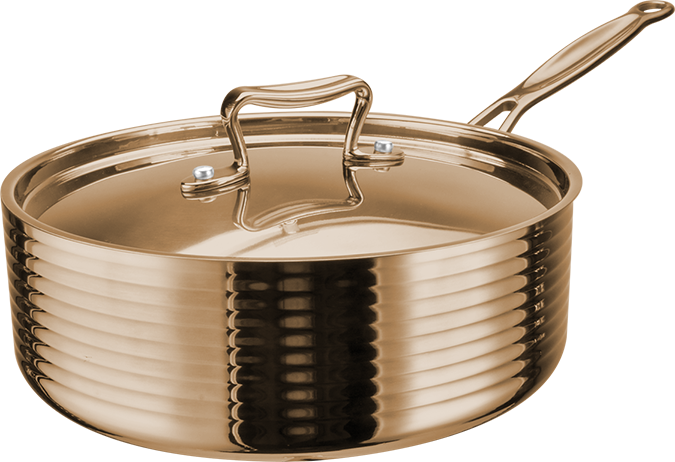 Yapamit C0410020 TRI-PLY Stainless Steel Short Body Stripes Cookware 