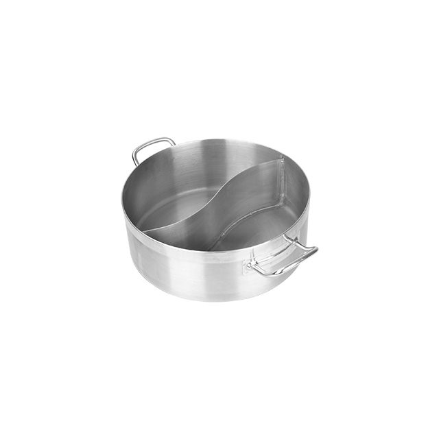 Stainless Steel Pot na may Divider,Weldless Hot Pot,Two-Flavor Soup Pot na Shabu Shabu Pot,Induction Cookware 