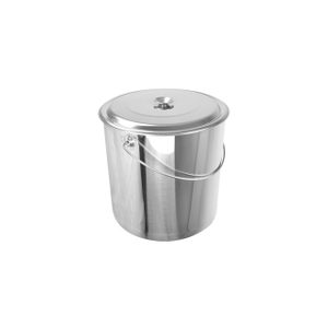 Grip Stainless Steel Bucket (4.5 Gallon)- Mahusay para sa Mga Alagang Hayop, Paglilinis, Paghahanda ng Pagkain - Sumabit sa Mga Bakod, Kulungan, Kulungan - Tahanan, Garahe, Workshop